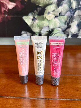 NEW 3-Pc Mentha Lip Tint & Supreme Lip Gloss by Bath & Body Works - TRIO